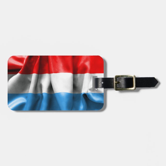 Luxemburger Flaggenmarke Gepäckanhänger (Vorderseite horizontal)