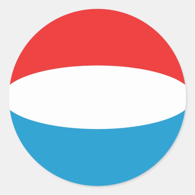 Luxemburger Flaggenmarke Runder Aufkleber (Vorderseite)