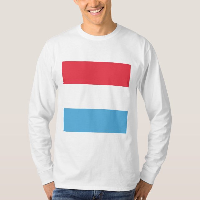 Luxemburger Flaggenmarke T-Shirt (Vorderseite)