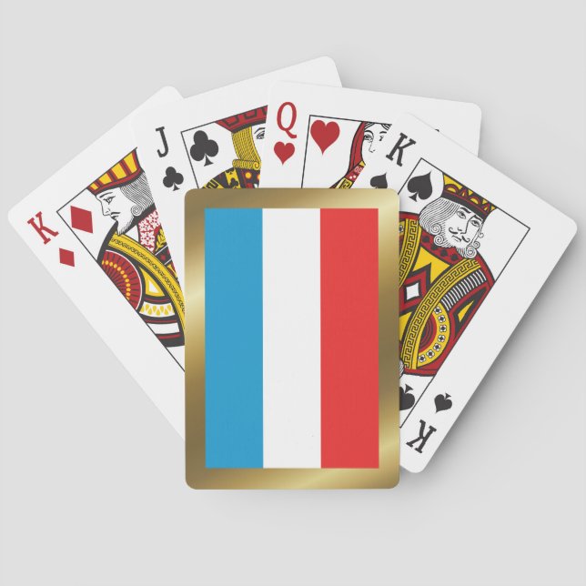 Luxemburger Flaggenplatzierungskarten Spielkarten (Rückseite)