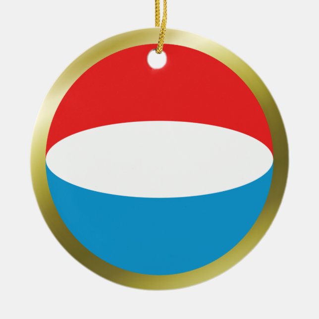 Luxemburger Flaggenverzierung Keramik Ornament (Vorne)