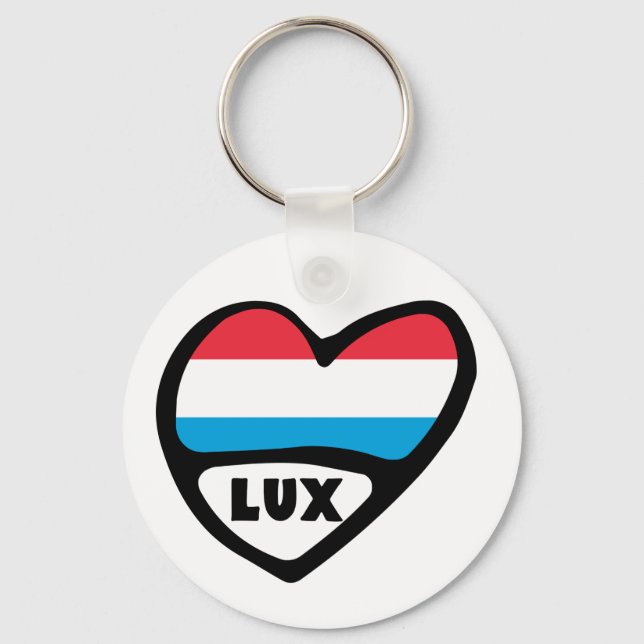Luxemburger Ländercode - Leitfaden Herzstück LUX Schlüsselanhänger (Vorderseite)