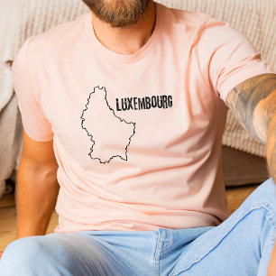 Luxemburger Landkarte Kontur Luxemburger Form T-Shirt
