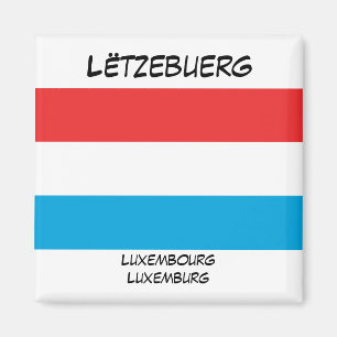 Luxemburger Sprachen Flag Square Magnet