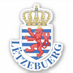Luxemburger Wappen (mit dem Namen darunter) Aufkleber