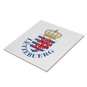 Luxemburger Wappen (mit dem Namen darunter) Fliese