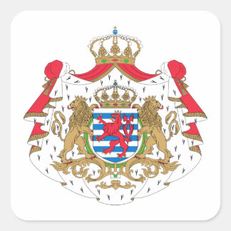 Luxemburger Wappen Quadratischer Aufkleber