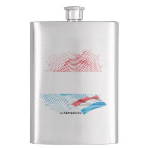 Luxemburgische Flagge Flachmann