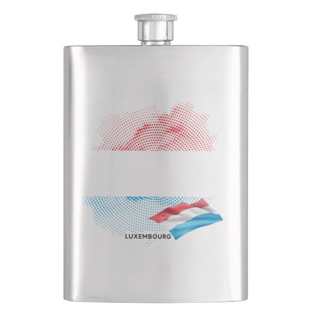 Luxemburgische Flagge Flachmann (Vorderseite)