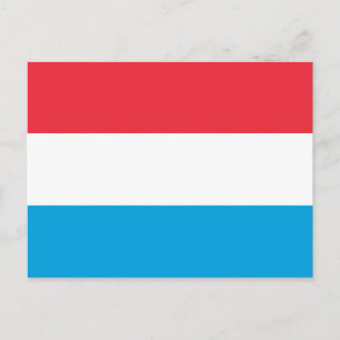 Luxemburgische Flagge Postkarte