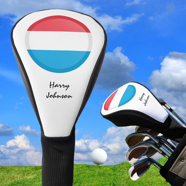 Luxemburgische Flagge und Mit Monogramm Golf Clubs Headcover (Von Creator hochgeladen)