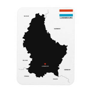 luxemburgische Landkarte Magnet