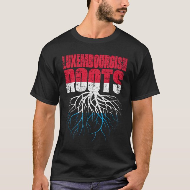 Luxemburgische Roots - Heritage-Flagge T-Shirt (Vorderseite)