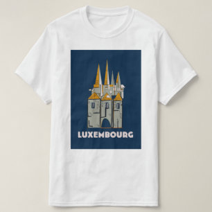 luxemburgisches Reiseplakat im Retrostil T-Shirt