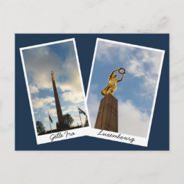 Luxemburgs goldene Lady Postkarte