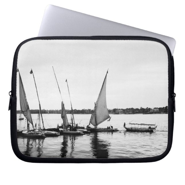 Luxor Ägypten, Feluccas am Nil 2 Laptopschutzhülle (Vorderseite)