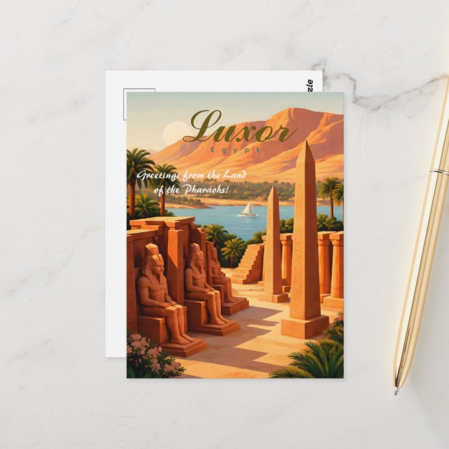 Luxor Ägypten Postkarte (Vorderseite/Rückseite Beispiel)