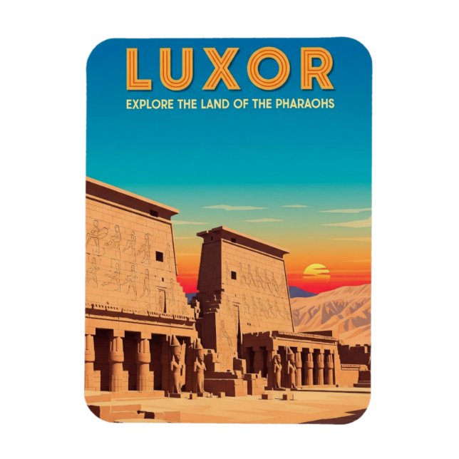 Luxor Ägypten Reise Magnet (Vertikal)