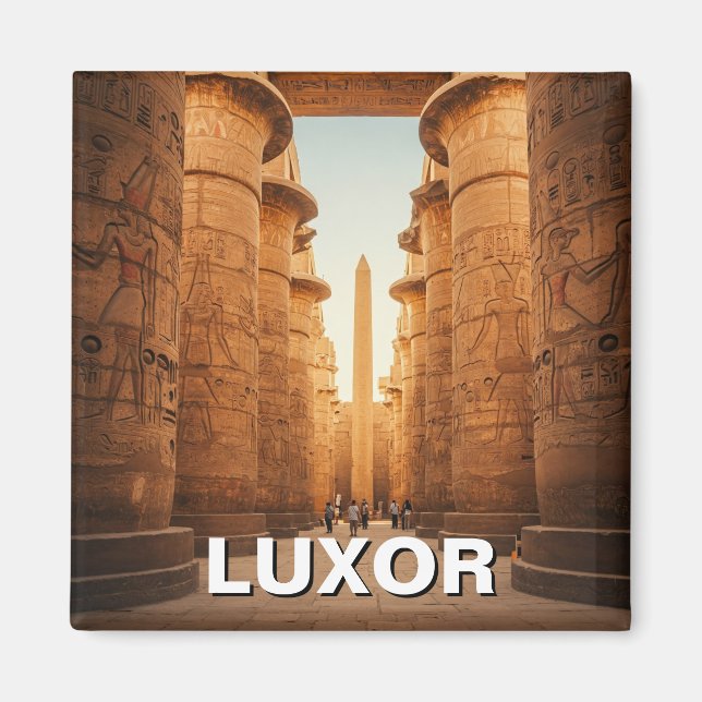 Luxor Egypt Karnak Temple Travel Magnet (Vorne)