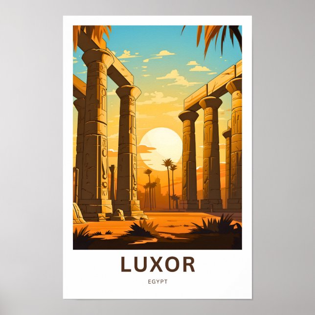 Luxor Egypt Travel Print Poster (Vorne)