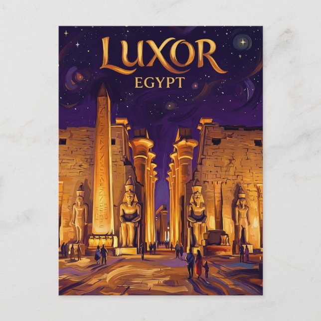 Luxor-Tempel Ägypten Postkarte (Vorderseite)