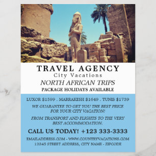 Luxor-Tempel, Ägypten, Reisebüro-Werbung Flyer