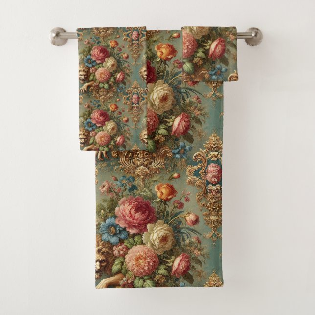 Luxuriös belaubt - gotisch Viktorianisch Badhandtuch Set (Insitu)