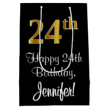 Luxuriös, elegant, Imitate Gold Look 24. Geburtsta