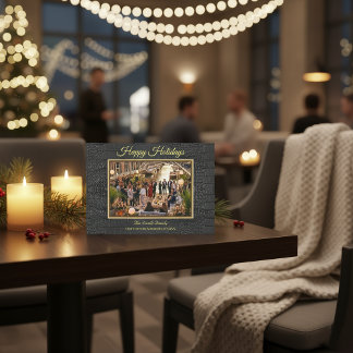 Luxuriös gedrucktes, gefälschtes schwarzes Alligat Feiertagskarte