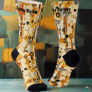 Luxuriös moderne geometrische goldene zeitgenössis socken