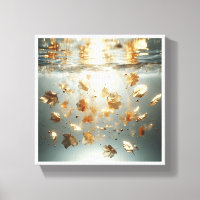 Luxuriös schwimmende goldene Blätter - Ätherische