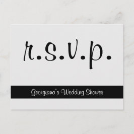 Luxuriös und elegant "r.s.v.p." Postkarte
