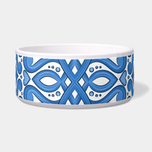 Luxuriös weiß-blau, türkisch dekoriert. napf