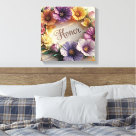 Luxuriöse 3D-Grußkarte mit Blumendesign Leinwanddruck