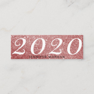 Luxuriöse Abschluss Rose Gold Glitzer Name Card Mini Visitenkarte