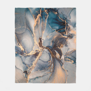 Luxuriöse abstrakte Fluid-Art-Malerei in Alkoholti Fleecedecke
