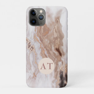 Luxuriöse Abstrakte Goldmarble-Muster Monogram Case-Mate iPhone Hülle