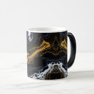 Luxuriöse Abstrakte Kaffeebeutel - Schwarz, Gold u Verwandlungstasse
