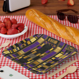 Luxuriöse afrikanische Karibik Erbe Multicolor Pappteller