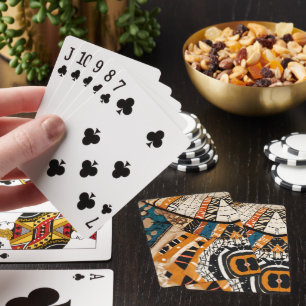 Luxuriöse afrikanische Karibik Erbe Multicolor Spielkarten