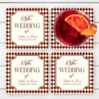 Luxuriöse alte burgunderrote Hochzeit im Vintage-S