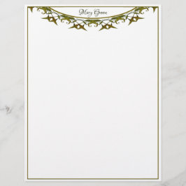 Luxuriöse Aquarell-Blätter Briefbogen