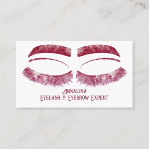 Luxuriöse Aquarellucht & Brow Beauty, Rot Visitenkarte