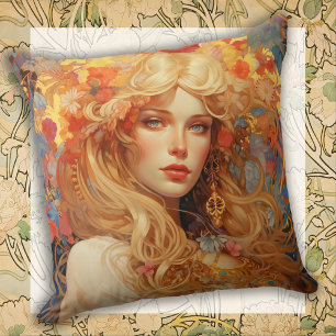 Luxuriöse Art-Nouveau-Himeneinrichtung Kissen