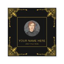 Luxuriöse Black Calling Card mit Metallic Gold