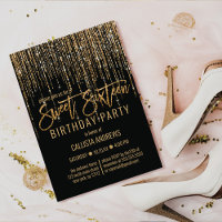 Luxuriöse Black Gold Glitzer Fringe Vorhang Sweet 