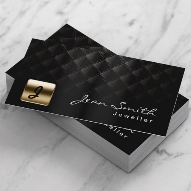 Luxuriöse Black & Gold Schmuck Business Card Visitenkarte (Von Creator hochgeladen)