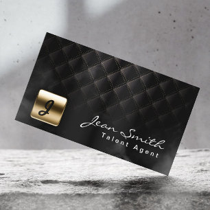 Luxuriöse Black & Gold Talent Agent Business Card Visitenkarte