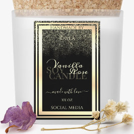 Luxuriöse Black Product Packaging Labels Gold Fram Lebensmitteletikett