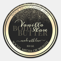 Luxuriöse Black Product Packaging Labels Gold Fram